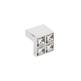 Häfele - Swarovski Square Finger Pull - Polished Chrome