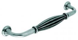 Second Nature - Leasowes Cupboard D Handle - Pewter Effect - Centres 128mm