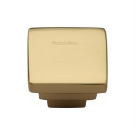 M.Marcus Heritage Brass Square Stepped Cupboard Knob